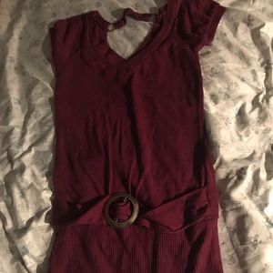 Maroon dress shirt